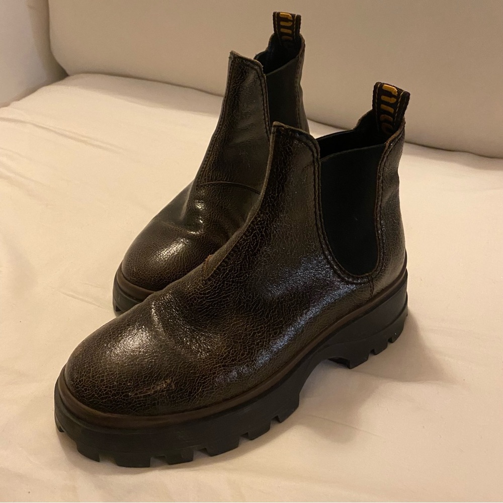 Miu Miu Brown Leather Chelsea Boots